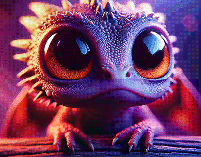 Cute Baby Dragons AI Artwork