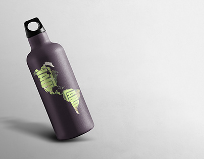 "Native Land" Water bottle graphic