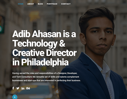 Project thumbnail - Adib Ahasan Profile Website (Redesign) 2017