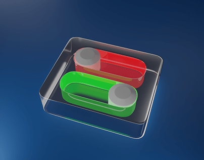 3D Toggle Switch Button - Blender