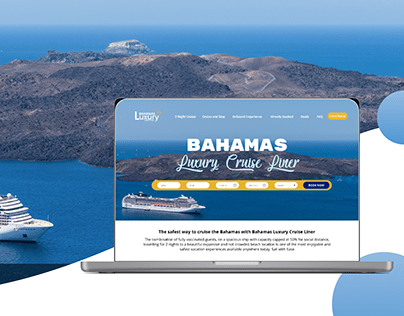 Bahamas Luxury Cruise liner Landing Page UI Design