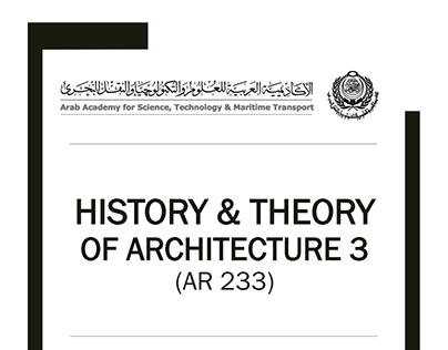 History & Theory of Architecture III
