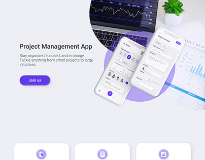 Landing page (Project Management App)