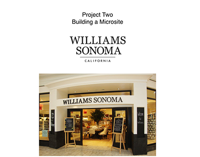 Williams Sonoma Microsite