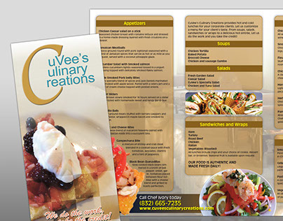 CuVee's Culinary Creations Brochure Design