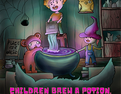 Children brew a potion. Part 2