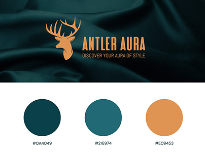 Antler Aura Clothing brand logo and branding design