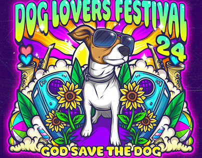 dog lovers festival t-shirt design