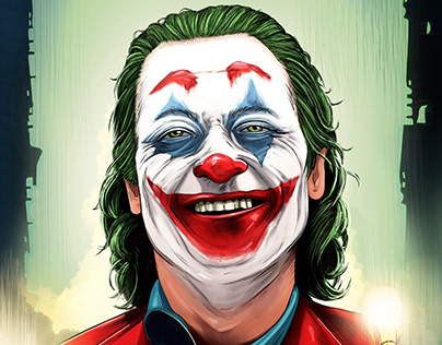 Joker Joaquin Phoenix - Pintura Digital