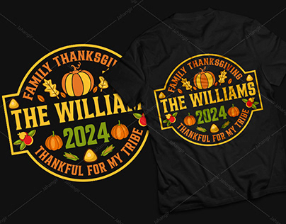 Retro Groovy Family Thanksgiving 2024 Fall Pumpkin Thankful T-Shirt