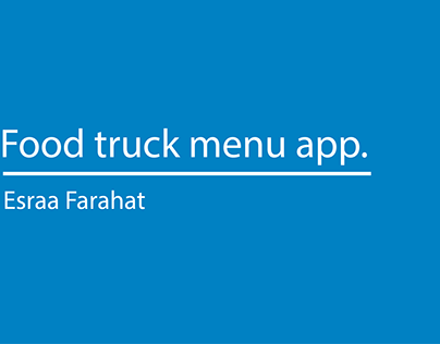 Food truck menu app.