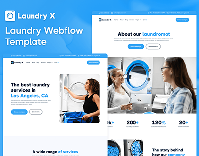 Laundry X - Laundry Webflow Template
