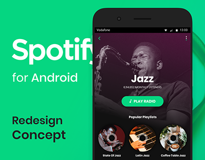 Spotify for Android Redesign Concept