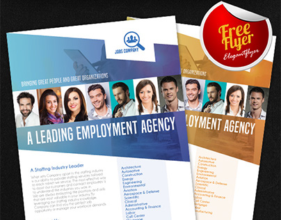 Employment Agency – Free Flyer PSD Template + Facebook 