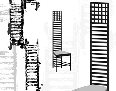 Reinterpretación Ladder Back Chair - Mackintosh (1903)
