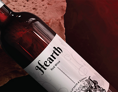 Label Design - Hearth (Red Wine)