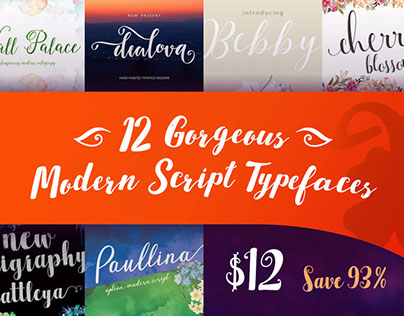 12 Gorgeous Modern Script Typefaces