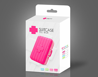 Daiso Packaging (Suitcase Pillbox)