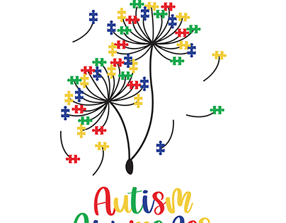 Autism Awarenes Wildflower for Tshirt