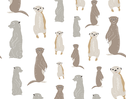 vector artwork meerkat family pattern collection