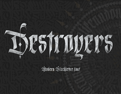 Project thumbnail - Destroyer Blackletter Font | Black metal
