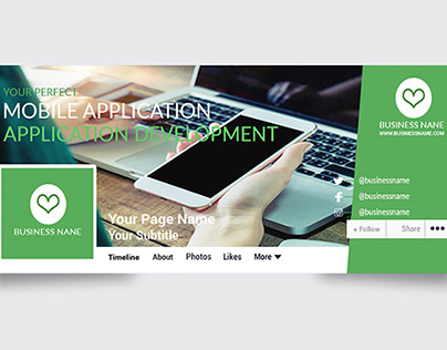 Mobile Application Facebook Page Cover Design