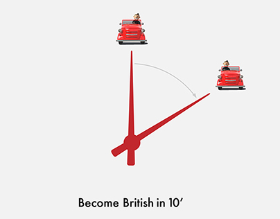Become British in 10' | Print ad