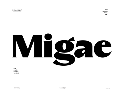 Migae | Display Font | Free To Try Font