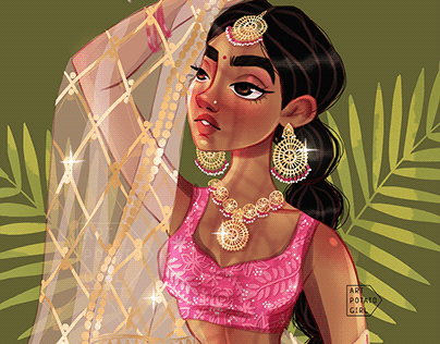 Indian Woman Illustration