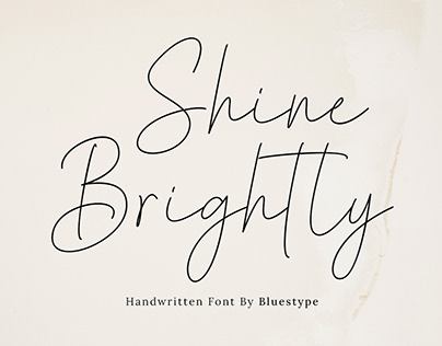 Shine Brightly - Handwritten Script Fonts