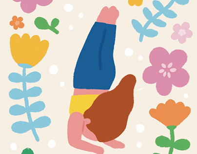 YOGA WITH FLOWER
