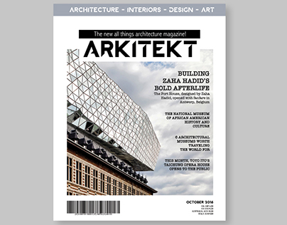 Architecture Magazine Cover and Double-Page Spread
