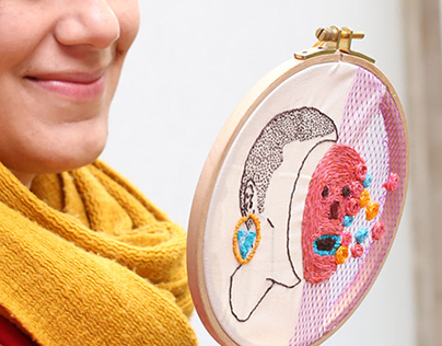 Free feeling embroidery