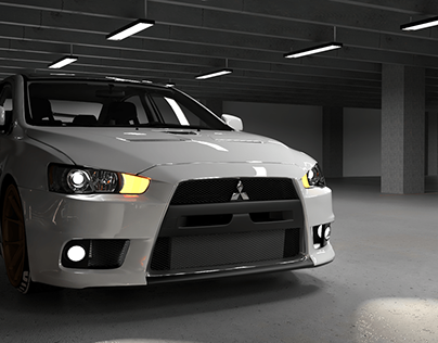 Automotive rendering - Lancer Evo X