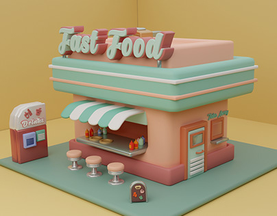Food Shop (Blender 3D)