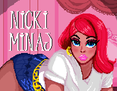 Nicki Minaj Princess Diana Pixel Art