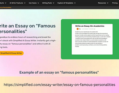famous personalities essay writer