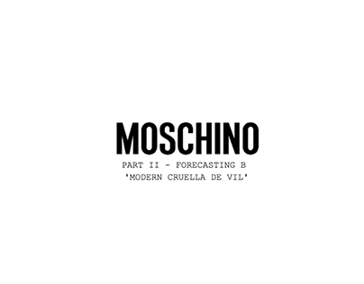 MOSCHINO II - FORECASTING B 'MODERN CRUELLA DE VIL'