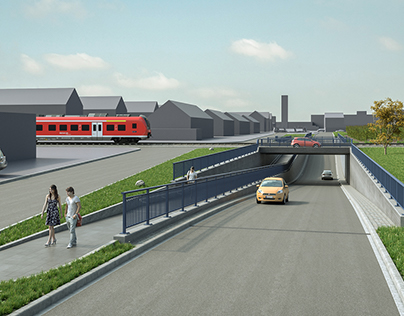 Making of planned underpass in Senden, Germany