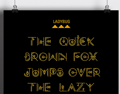 Project thumbnail - Ladybug: geometric display typeface