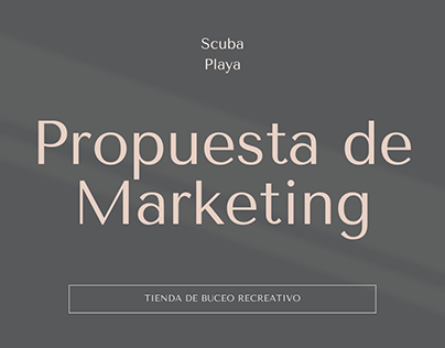 Propuesta de Marketing Scuba Playa