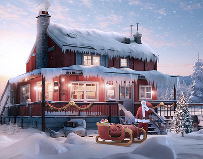 Christmas day in North Pole