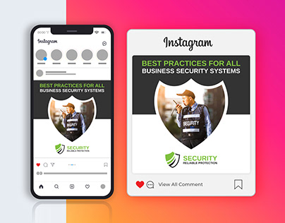 Security Company Social Media Post Design