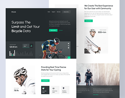 Bicycle Data Tracker Service Landing Page