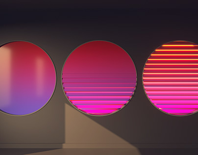 Retrowave wall lamps