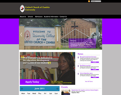United Church of Zambia (UCZ) University site redesign