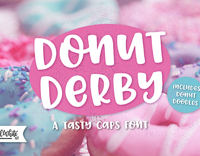 Donut Derby, a tasty caps font