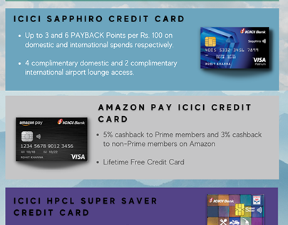 Top 5 ICICI Bank Credit Cards