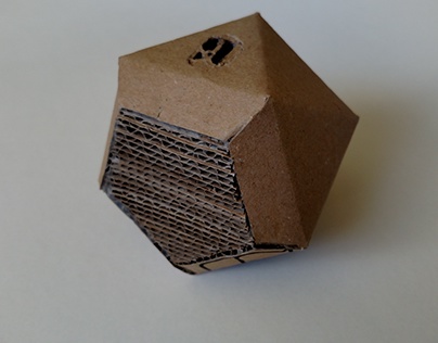 Prototype corrugated cardboard speaker