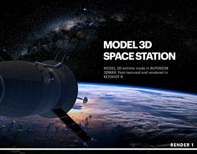 MODEL 3D SPACE STATION